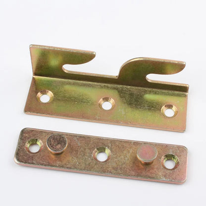 D9-Bed Rail Bracket - Bed Rail Fittings - Heavy Duty Non-Mortise - Set Of 4 (Screws Included)