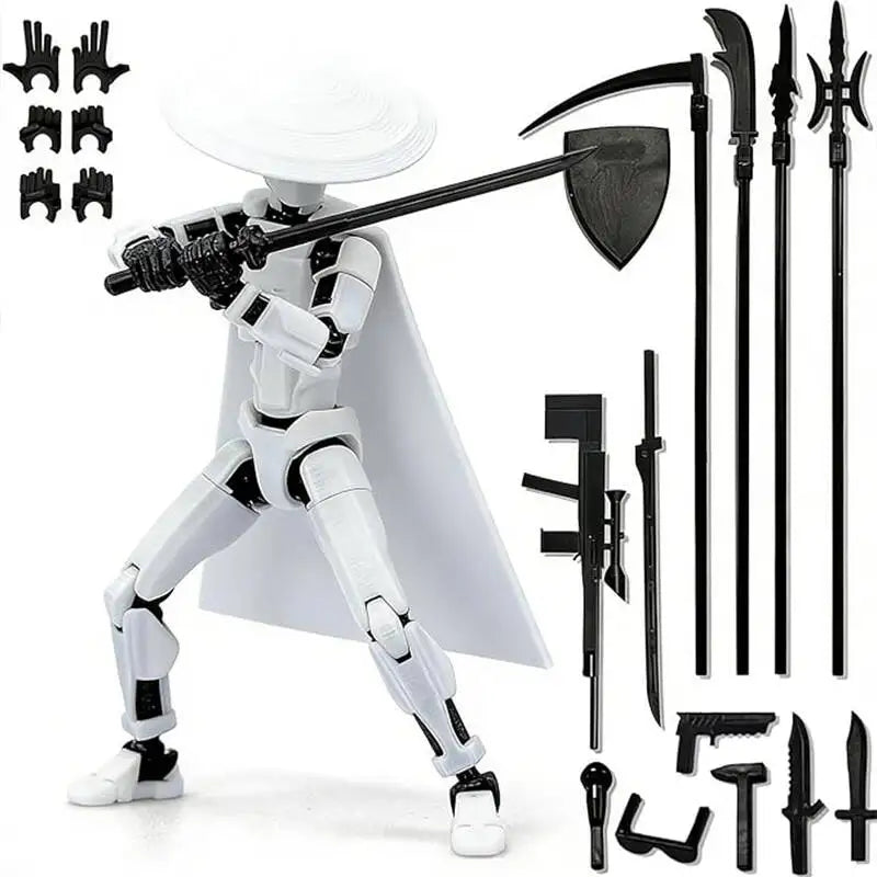 13 Action Figure Set 3D Printed Multi-Jointed Movable T13 Lucky13 Dummy Mobile Robot Desktop Decorations for Game Lovers Toy