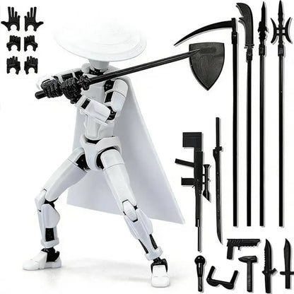 13 Action Figure Set 3D Printed Multi-Jointed Movable T13 Lucky13 Dummy Mobile Robot Desktop Decorations for Game Lovers Toy
