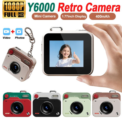 2025 New Thumb Pocket CCD Digital Camera HD Retro Mini Camera Portable Keychain Camera Outdoor Travel Photo Recorder Gift