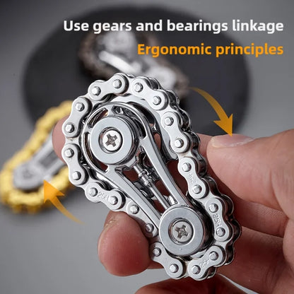 Anti-stress Anxiety Edc Fidget Adult Fingertip Spiral Sprocket Flywheel Metal Bicycle Chain Antistress Toy Fidgets Spinner Toys