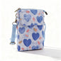Versatile Print New Oil Painting Series 5-Layer Crossbody Phone Bag Rustic Fabric Women's Handbag Lightweight and Easy-to-Match