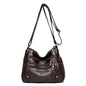 Stylish Multi Zipper Crossbody Bags, Soft Vegan Pu Leather Shoulder Bag, Women's Multi Pockets Handbag Purse for Women Daily Use