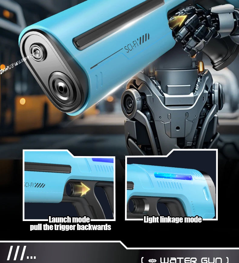 Children's Fully Automatic Water Storage Gun Large Capacity Electric Water Absorbing Toy Gun Summer Outdoor Water Toy Gift