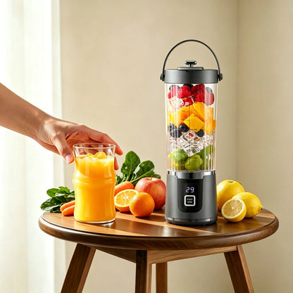 10 Blades Ultra Portable USB Rechargeable Juicer Cup 2 Cups Blender for Juice Smoothie Gym Travel Camping Home Kitchen