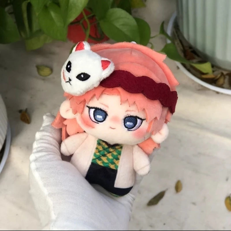 Demon Slayer Figure Anime Plush Doll Fans Gift Q Version Toy Gifts Kamado Nezuko Keyrings Cartoon Character Keychains Bag Charms