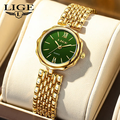 LIGE Quartz Women Watches Fashion Elegant Bracelet Watch For Women Luxury Creative Steel Waterproof Watch Femme Relogio Feminino