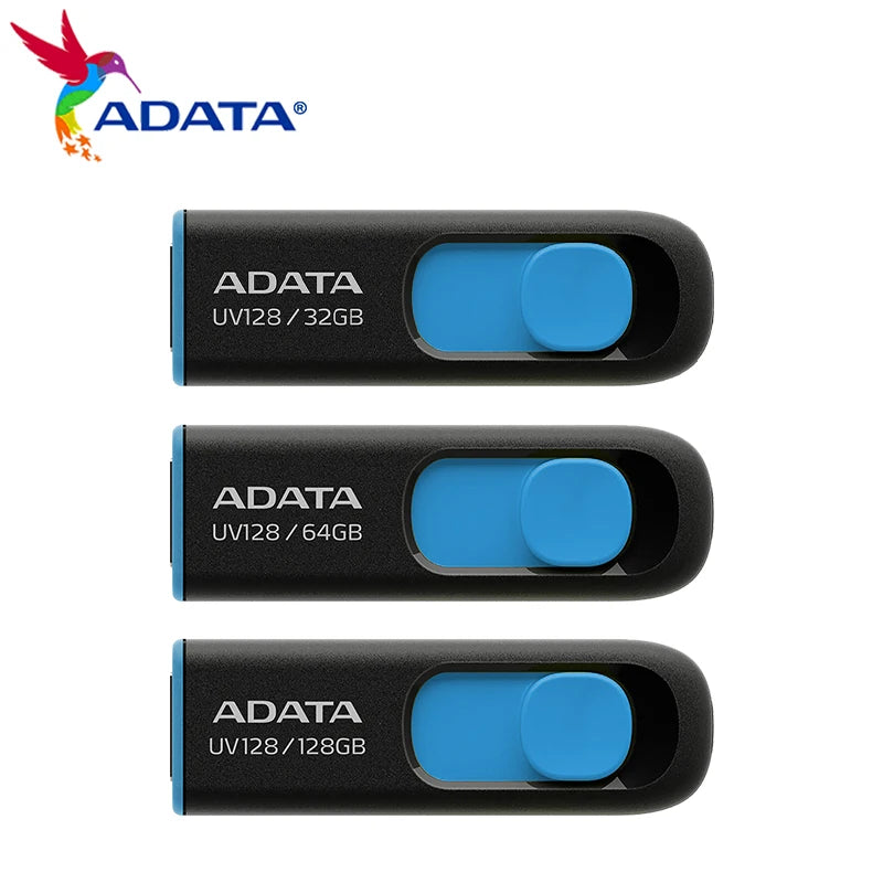 ADATA USB 3.2 Pen Drive Original USB Flash Drive 32GB 64GB 128GB 256GB U Disk for PC tablet smart TV Max 100Mb/s Memory Stick