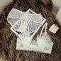 Women's Bra Set French Sexy Sweet Girl Without Steel Ring Color Collision Underwear Thin Section Gathered Lace Triangle Cup Bra