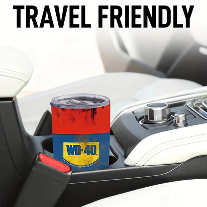 20oz Cups with Straw,Reusable Straw Cup for WD40 Dirty Pattern Thermos,Stainless Steel,Keep Cold,Ice Drinkware for Stanley Cup