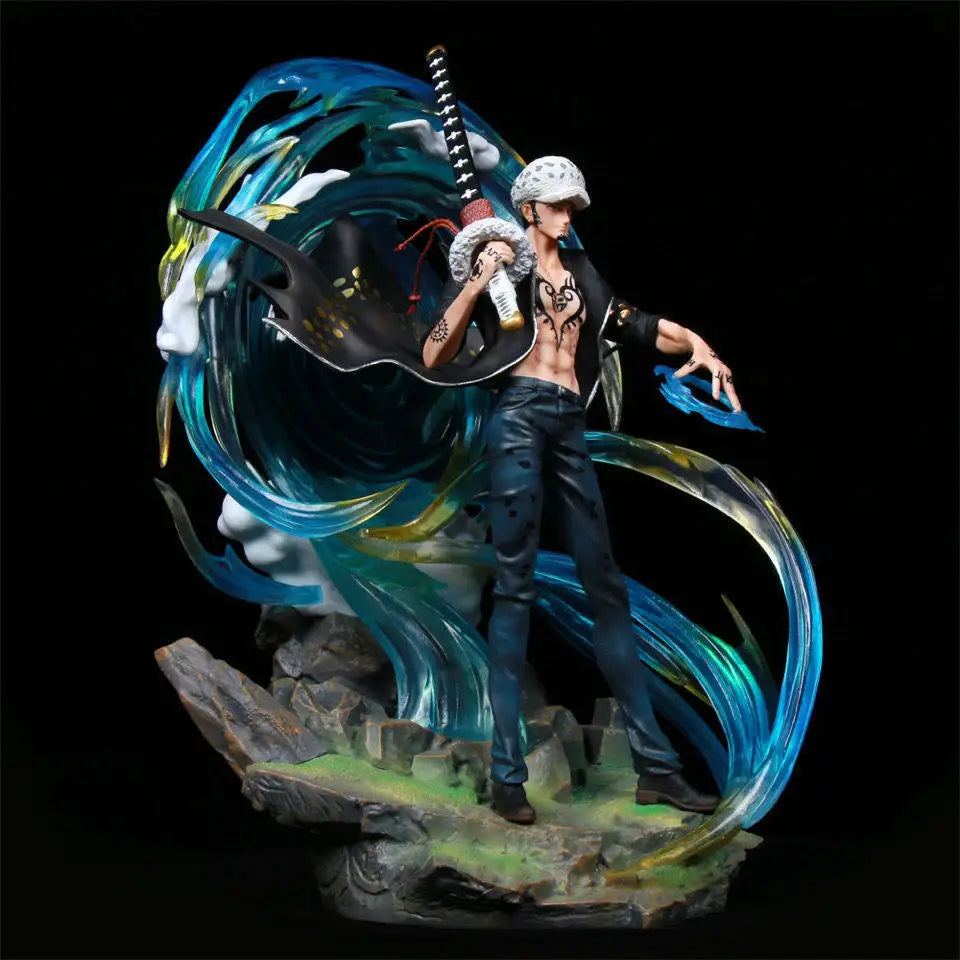 One Piece Gk Special Edition Trafalgar Law Figure Model Luminous Sculpture Display Piece Illusory Glow Collectible Toy