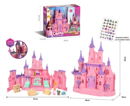 Girls Villa Castle Model Building Block Sets  DIY Bricks Toys  Doll house Villa Children Pretend Play Toys for Girls Gift