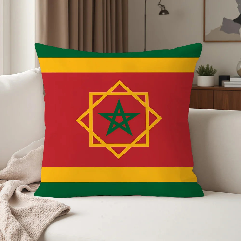 Luxury Morocco Flag Pillow Case Suitable For Bedrooms Living Rooms Cars Home Decoration