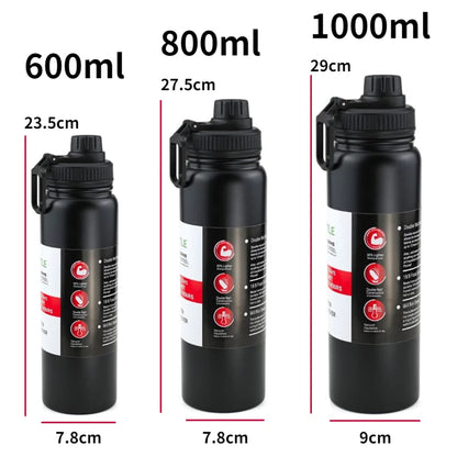 1PCS 800ML Outdoor Sports Thermos Water Bottle with Tea Filter 304 Stainless Steel Thermal Cup Leak-proof Flask