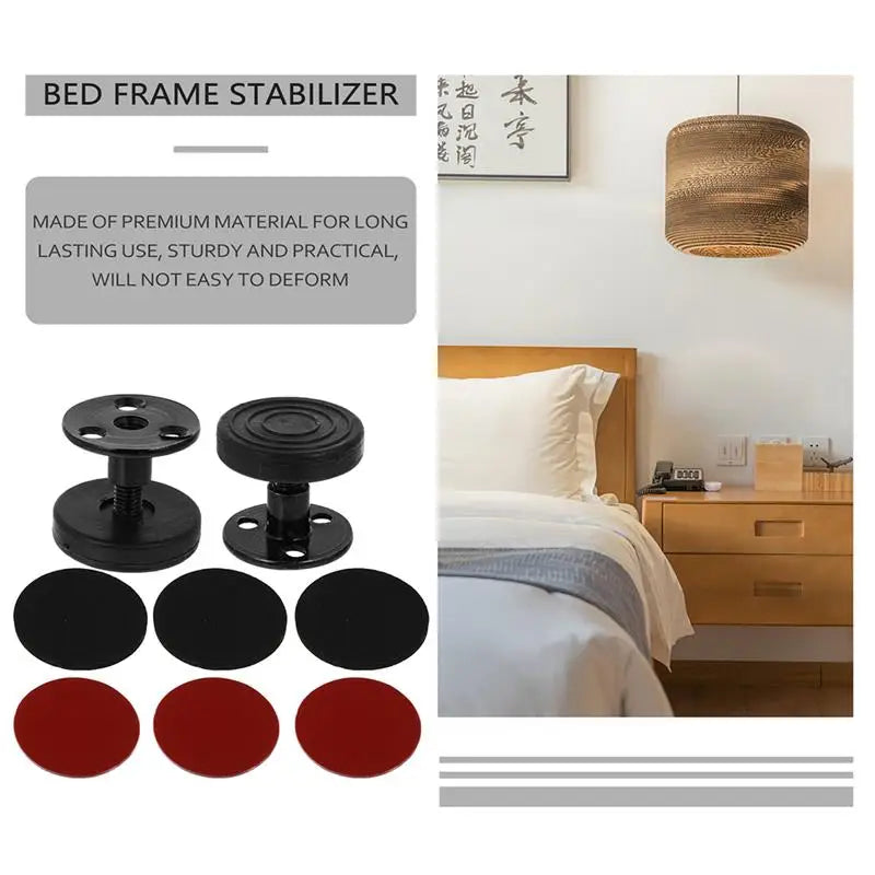 2pcs Headboard Stabilizer Adjustable Threaded Bed Frame Frame Support Bed Anti-shake Noise Reduction Metal Headboard Stopper