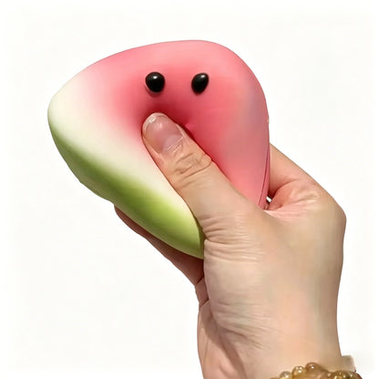 Pink Green Watermelon Squishy Squeeze Fidget Toy Super Soft Playful Texture Stress Anxiety Relief Sensory Toy Birthday Gift