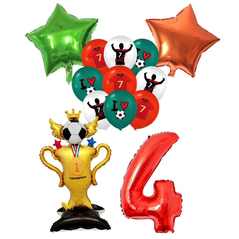 Soccer Birthday Party Supplies Football Theme  Birthday Party Decoration Cotillon Birthday CR7 Soccer Plate Cups Balloons Supply