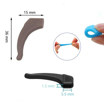 10 pairs Top Quality Silicone Anti-slip Holder For Glasses Accessories Kids/Adults Ear Hook Sports Eyeglass Temple Tip stoppers