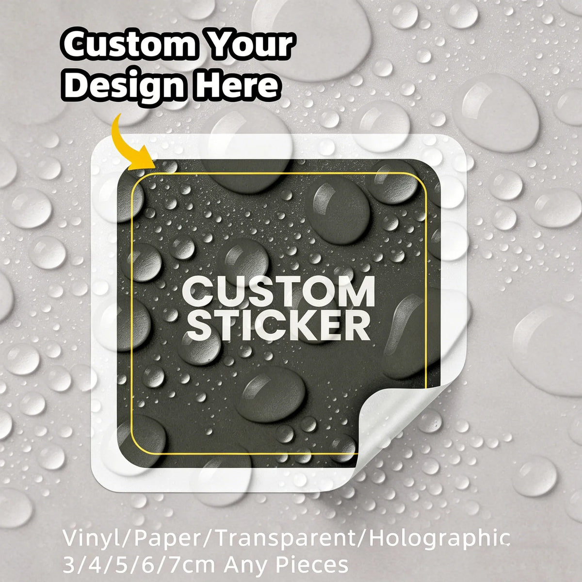 1/48/120/192PCS Custom Stickers Personalized Waterproof Self Adhesive Labels Custom Logo Text Image Vinyl Decals for Any Use