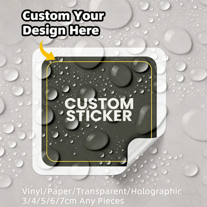 1/48/120/192PCS Custom Stickers Personalized Waterproof Self Adhesive Labels Custom Logo Text Image Vinyl Decals for Any Use