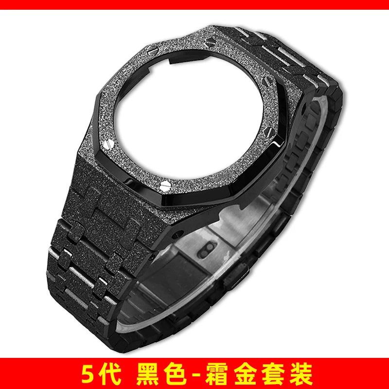 Mod Kit GA-2100 GM2100 Stainless Steel Case&Watch Strap For G-SHOCK Casioak GA2100 GMA-S2100 Replacement Metal Frosted Case Band