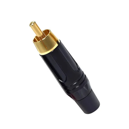 2/4/8PCS RCA Plug Connectors Adapter Coaxial Cable Audio Jack Gold Plug Male No Solder Speaker Connector