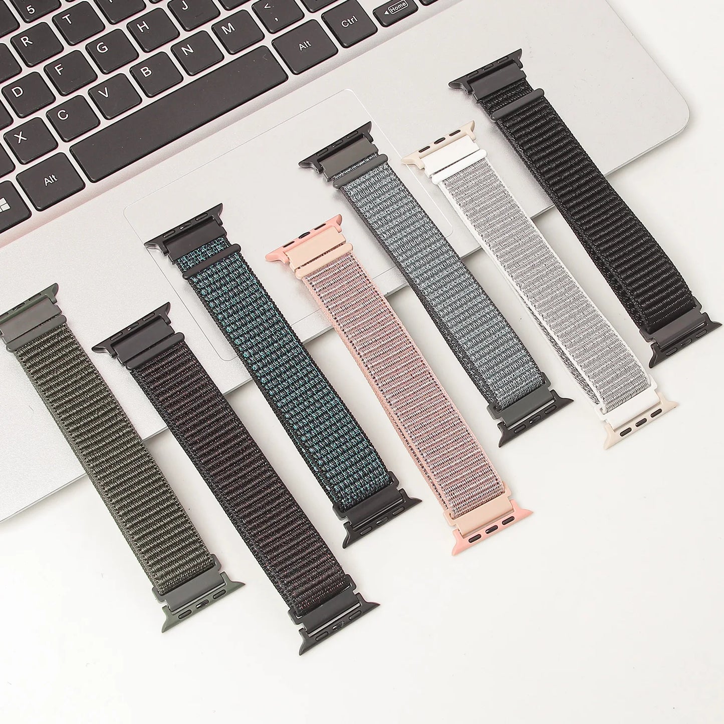 Nylon Strap For Apple Watch Band Ultra 3 2 49mm 46mm 45mm 41mm 44mm 42mm 40mm 38mm Bracelet For iWatch Series 11 10 9 8 7 6 5 4
