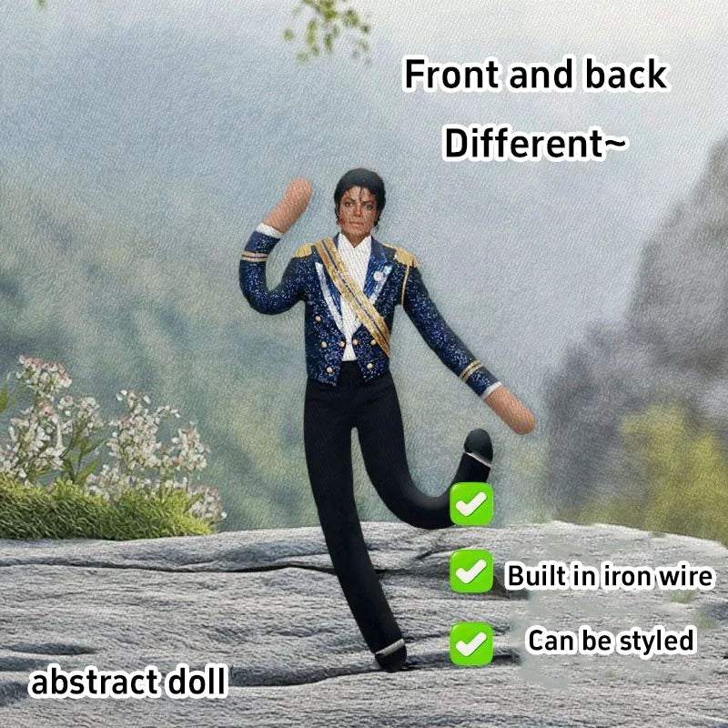 Michael Jackson Doll Flexible Movable Joint Toy Built In Wire Frame Can Pose Shaped Supporting Doll Abstract Pop Gift Room Decor
