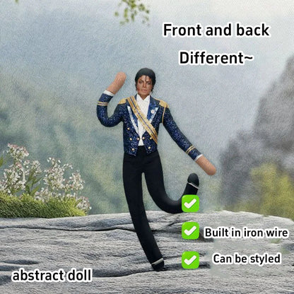 Michael Jackson Doll Flexible Movable Joint Toy Built In Wire Frame Can Pose Shaped Supporting Doll Abstract Pop Gift Room Decor