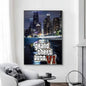 Game Grand T Auto posters Self-adhesive Paper Print Home Living Room Bedroom Entrance Bar Cafe Art