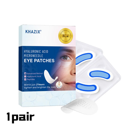 Retinol Microneedle Eye Patches with Hyaluronic Acid & Firming Peptides,for Forehead, Eye Area, Crow's Feet & Smile Lines,1Pair.