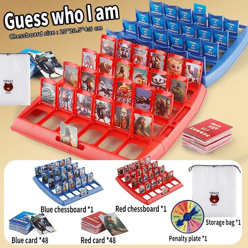Italian Brainrot Guess Who I Am Game Tung Tung Tung Sahur Tralarero Tralala AI Abstract Animals Puzzle Board Game Cards Gift Toy