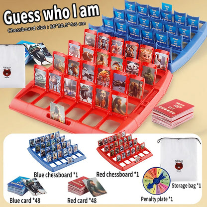 Italian Brainrot Guess Who I Am Game Tung Tung Tung Sahur Tralarero Tralala AI Abstract Animals Puzzle Board Game Cards Gift Toy