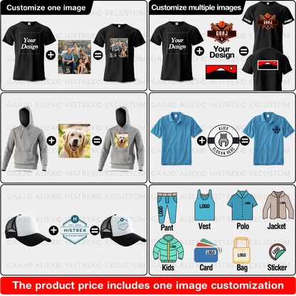 Custom T shirt Customized Tshirt Personalized Tee Shirt Diy Print Your Photo Brand Logo Text Men Women 100% Cotton Premium Gift