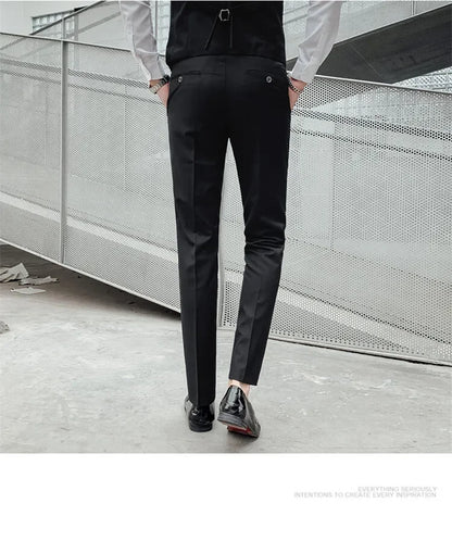 S-7XL Suit (Blazer+ Vest + Trousers) Men's Fashionable Gentleman Business Banquet Korean-style Formal Dress Casual Wedding Suit