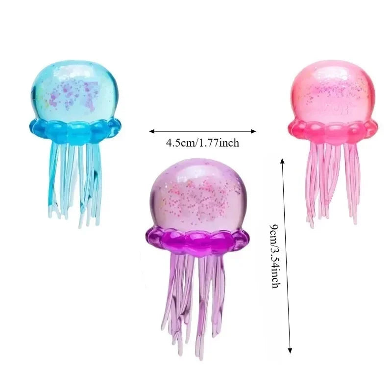 Cute Kawaii Jellyfish Squishy Toy Super Soft Colors Maltose Modeling Stress Relief Relax Fun Gift for Friends