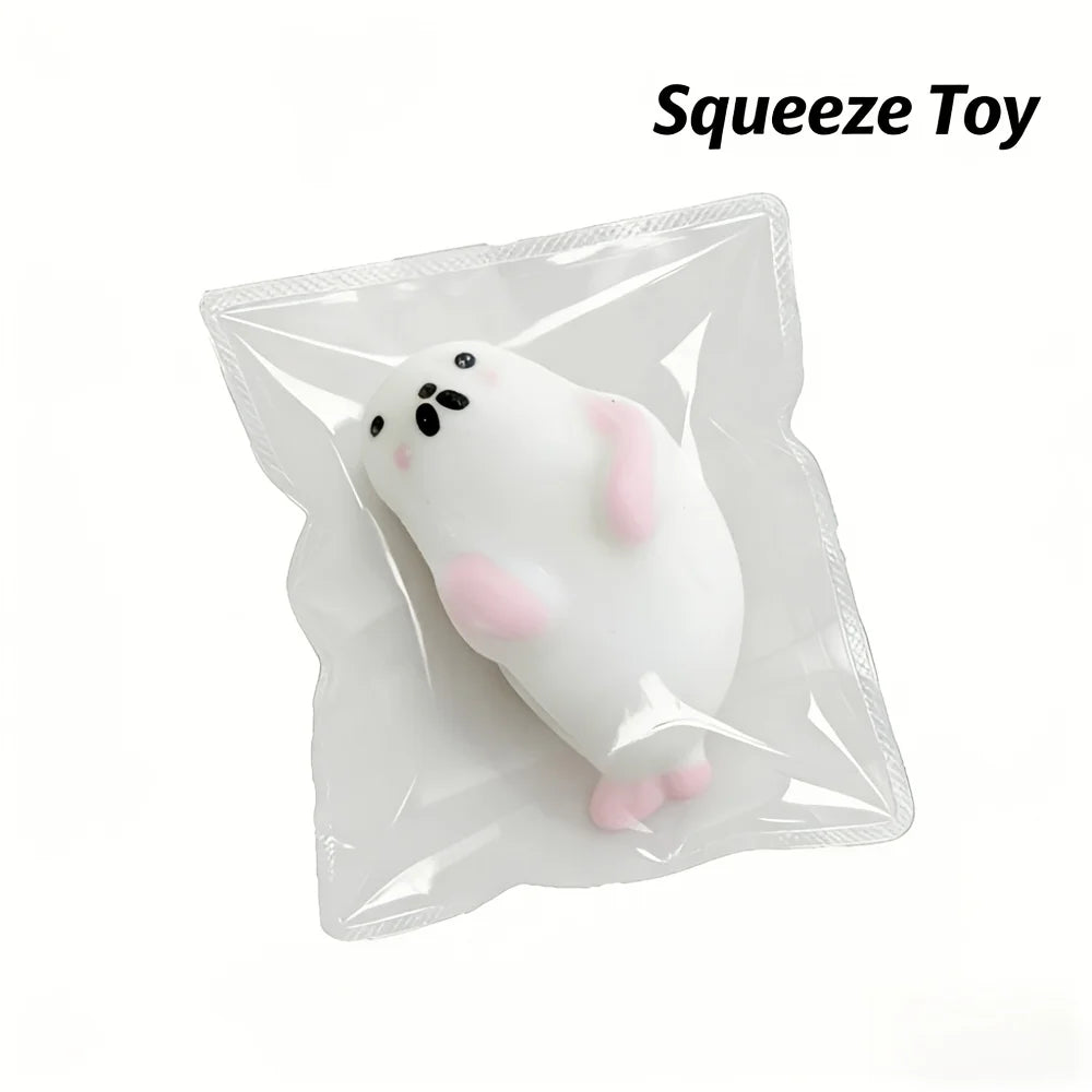 Taba Chubby Seal Squeeze Toy, Plush Seal Kneading Fun Soft Squeeze and Stress-relieving Toy, Cute Desk Decoration, Festival Gift