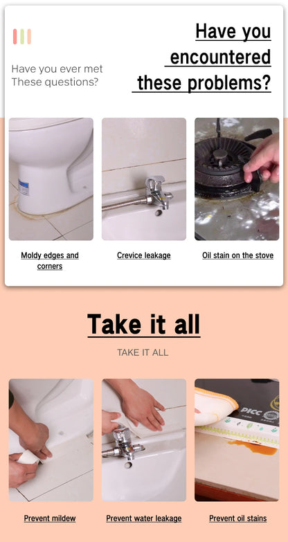 Sealing Tape For Bathroom Kitchen Accessories Shower Bathtub Caulk Strip Self Adhesive Waterproof Wall Sticker Sink Edge Tape