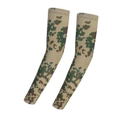 Cooling Arm Sleeves Tactical Camo Sun Protection Breathable Ice Silk UV Guard