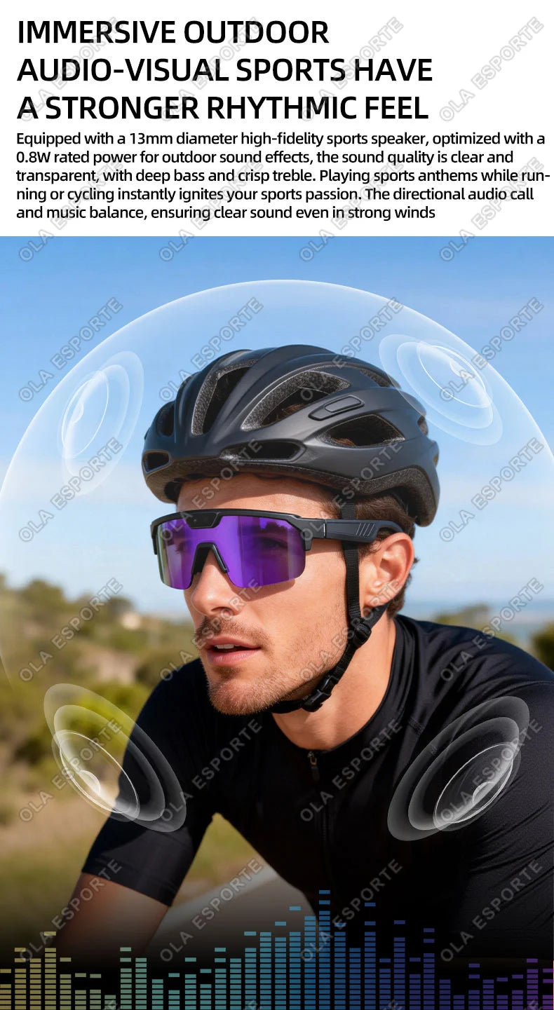 2026 New AI Smart Sports shooting&recording Glasses 800W Camera HD Anti-shake Bicycle Riding Shooting Artifact Windproof Goggle