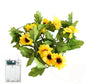 2/5/10M Solar Sunflower String Light Outdoor Waterproof Artificial Flower Vine Atmosphere Lamp For Home Party Holiday Decoration