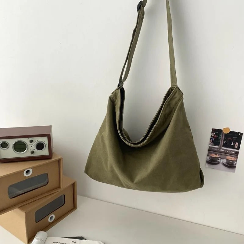 Women's Shoulder Bag Large Capacity Crossbody Bag for Woman 2025 New in Cotton Fashion Korean Female Student School Bag Handbag