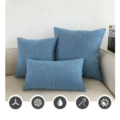 Solid Sofa Cushion Cover 30X50/40X4045X45/40X60/50X50/55X55/60X60 Cozy Linen Home Office Throw Pillow Cover Case