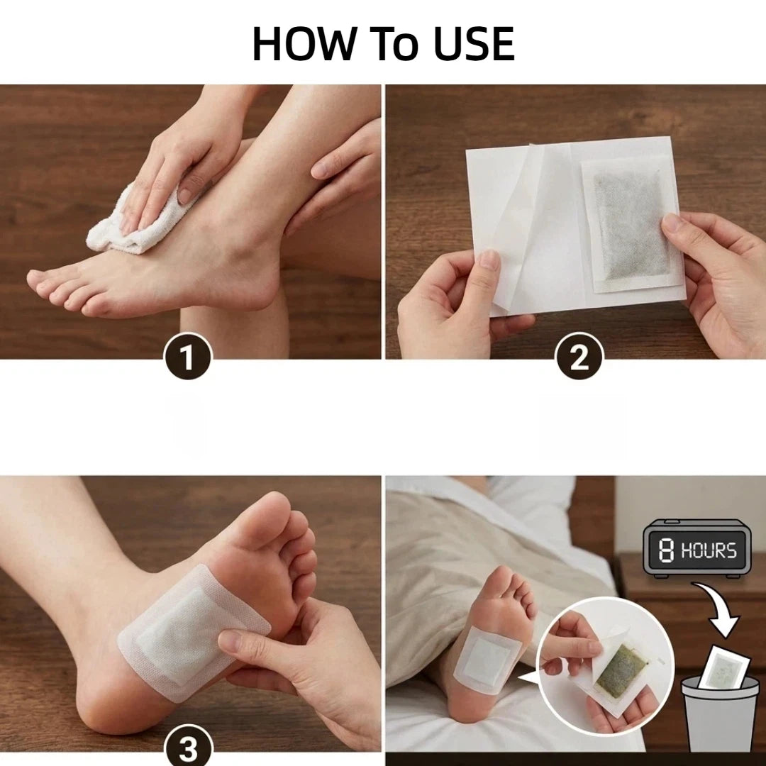 Natural 100pcs Improve Sleep Foot Patch Detox Weight Loss Remove Toxin Relieve Stress Adhersive Pads Women Men Foot Body Care