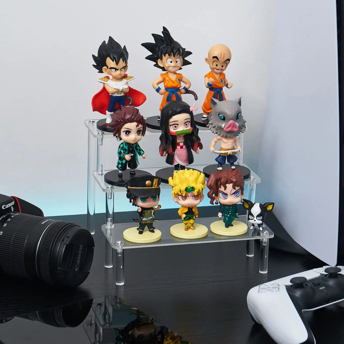 Acrylic Display Risers,Perfume Organizer,Display Riser,Cupcake Display Stand Steps, Organizer Shelf Stand for Figures, Dessert