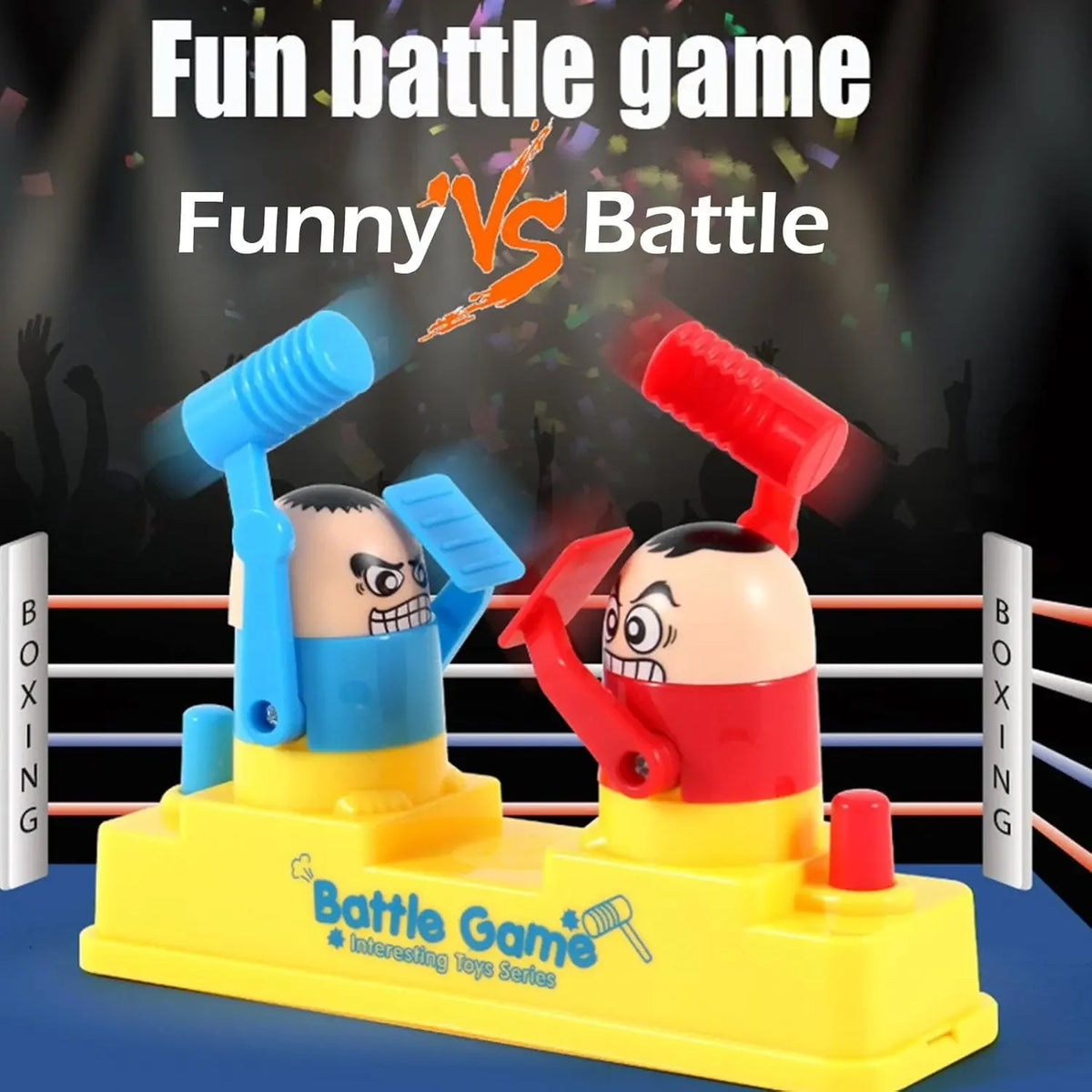 Interactive Hammer Battle Game for Kids Family Board Game Sparring Robot Toy Tabletop Battle Game Gift for Children Indoor Play