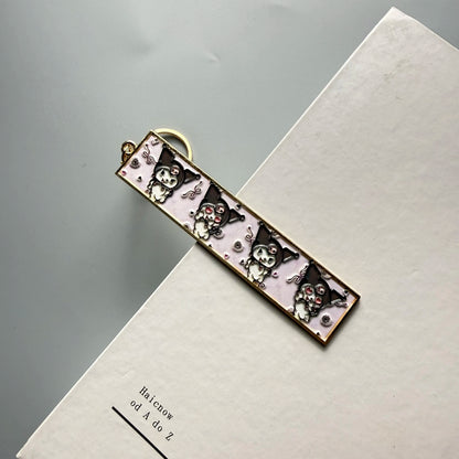 Anime Metal Hollow Out Keychains Bookmark Cute Jet Manga Fashion Bag Key Tag Jewelry Accessory Key Ring Holder Gift Anime