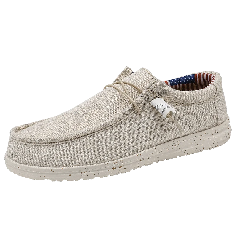 Men's Loafers Shoes Slip-on Easy To Put on Take Off Comfortable Breathable Casual Lightweight Low-Top Men's Canvas Shoes