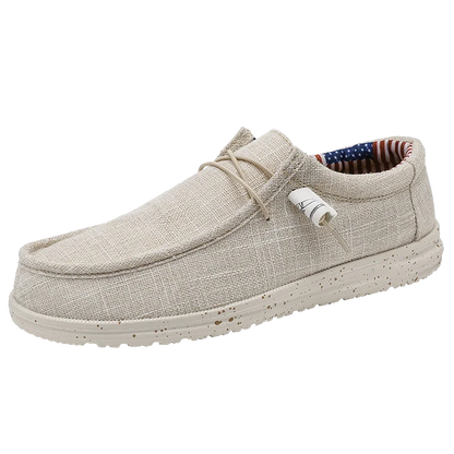 Men's Loafers Shoes Slip-on Easy To Put on Take Off Comfortable Breathable Casual Lightweight Low-Top Men's Canvas Shoes