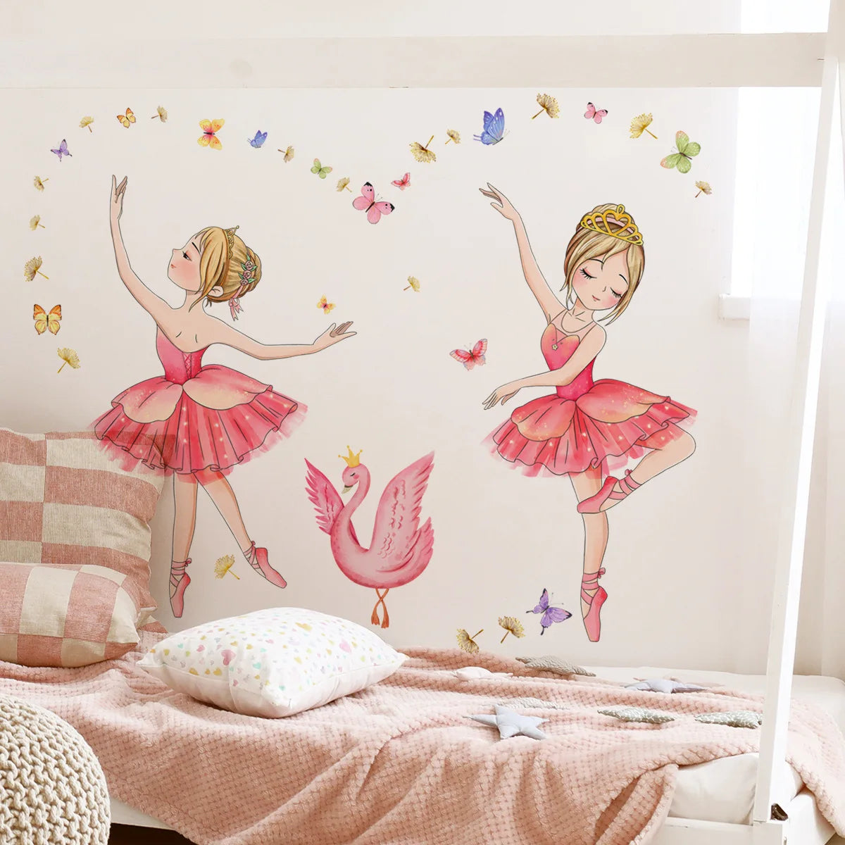 Ballet Girl Vinyl Child Wall Stickers For Baby Kids Room Decoration Adhesive Wallpaper Bedroom Accessories Room Decor Wall Art